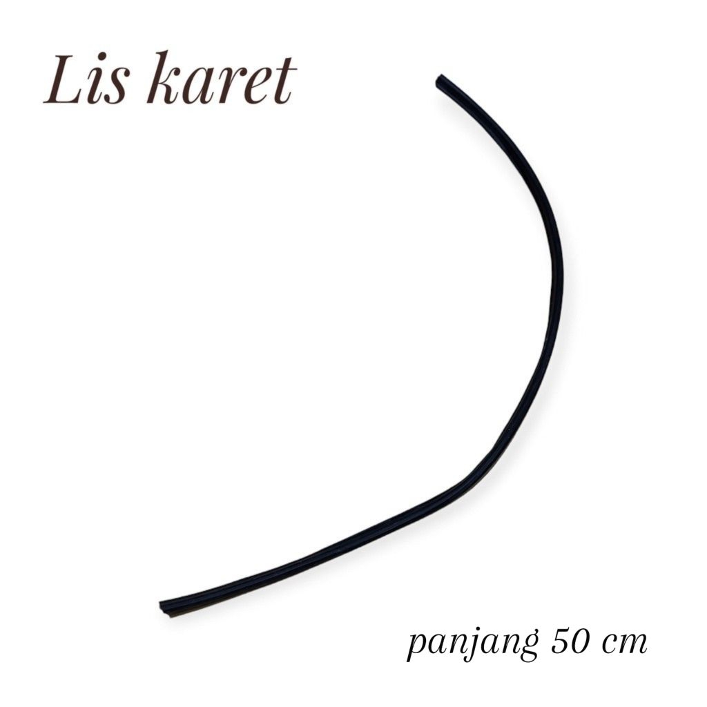 Lis Karet Universal Visor/Windshield Hitam 50cm - lis karet visor universal - lis karet visor