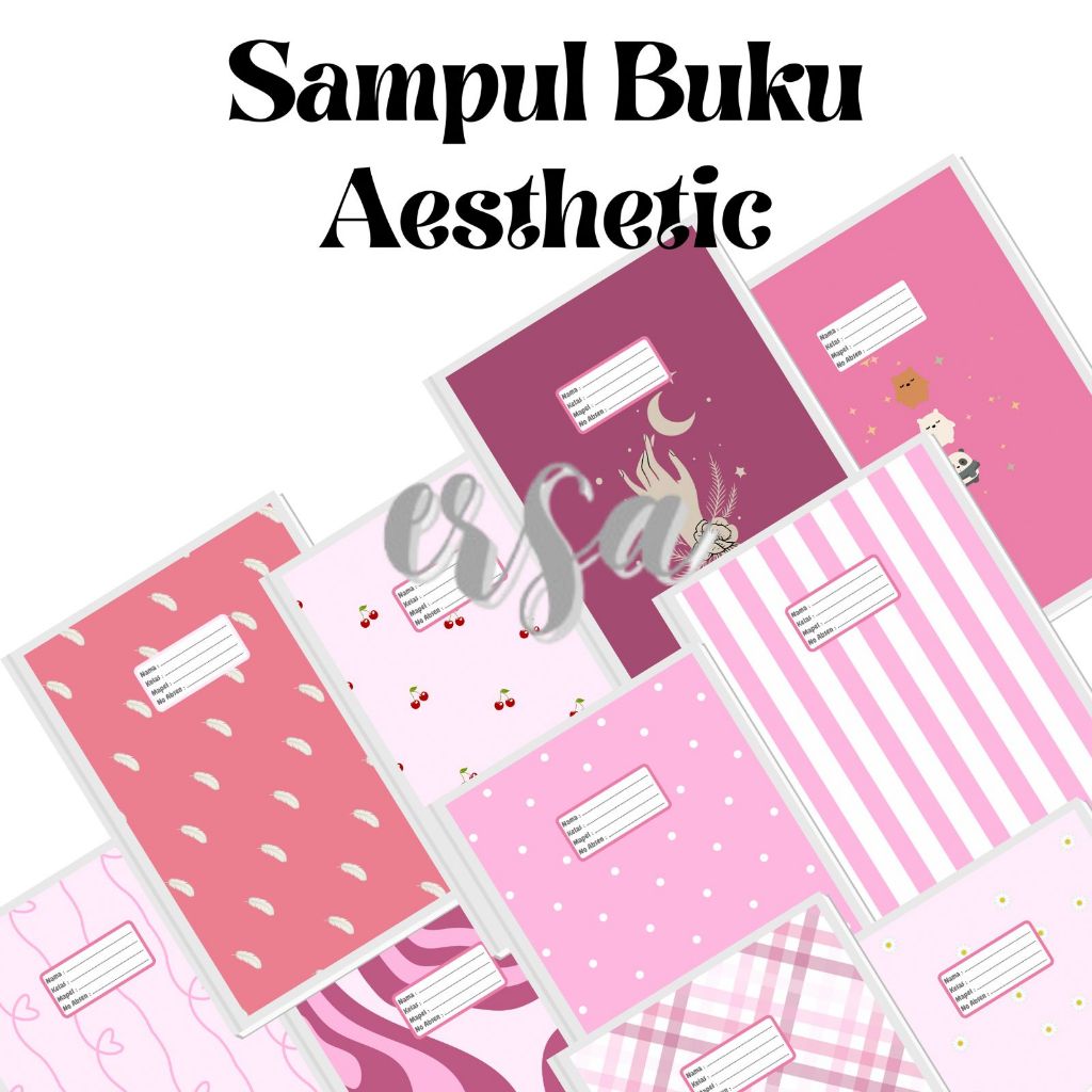 

5 LEMBAR SAMPUL BUKU TULIS AESTHETIC PINK RANDOM UKURAN BUKU SIDU DAN BIGBOSS