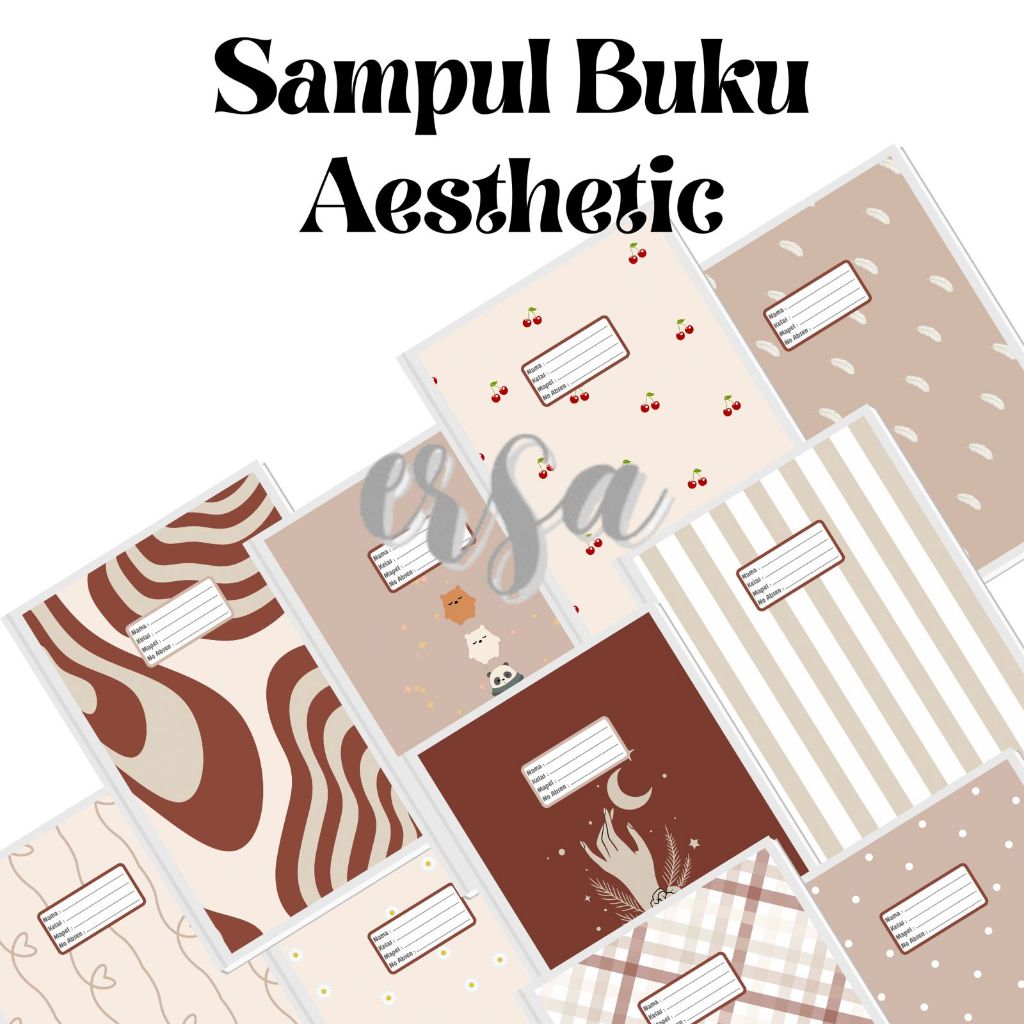 

5 LEMBAR SAMPUL BUKU TULIS AESTHETIC COKLAT RANDOM UKURAN BUKU SIDU DAN BIGBOSS