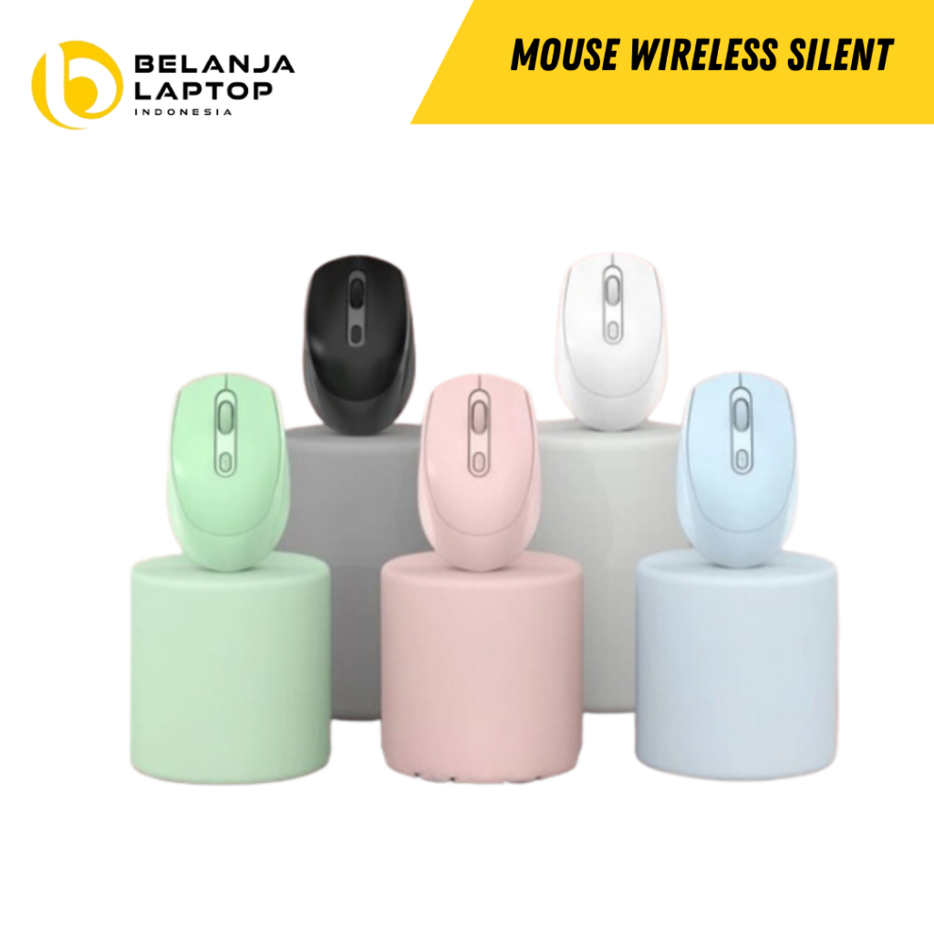 MOUSE WIRELESS DF DATAFAST WARNA PASTEL | MOUSE SILENT CLICK PASTEL COLOUR DF WIRELESS ADA TOMBOL ON