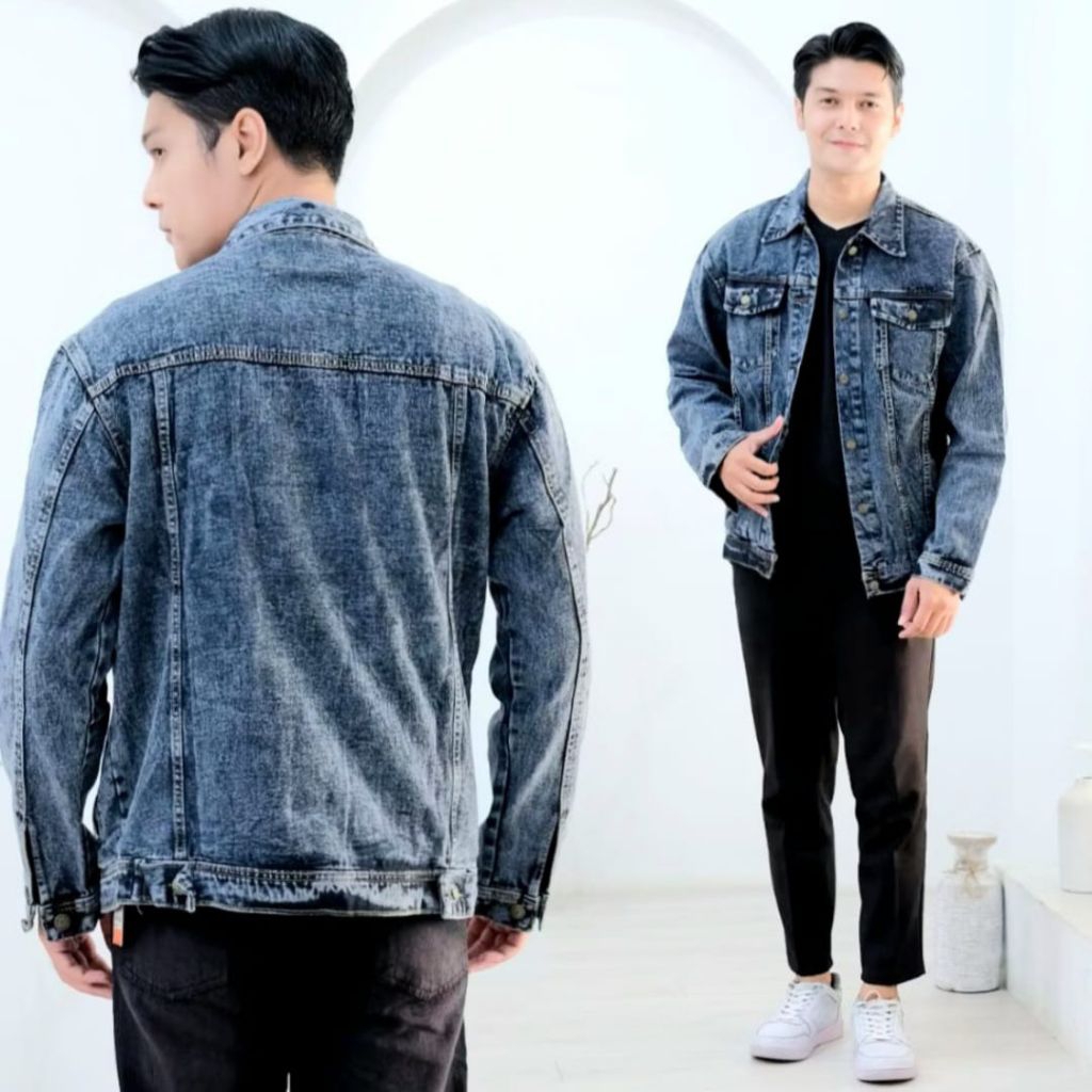 JAKET DENIM PRIA KEREN JAKET JEANS TEBAL