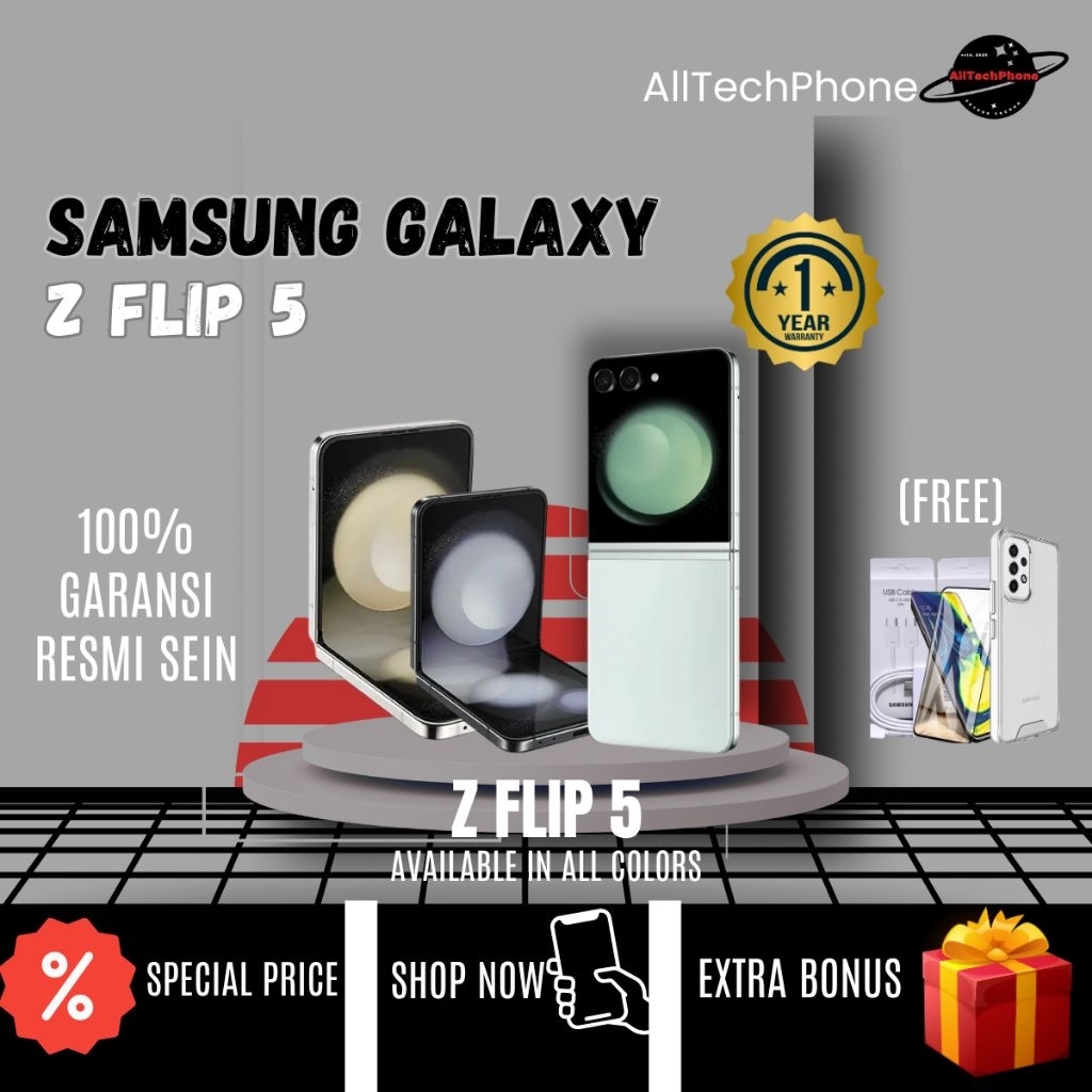 (FlashShale) Samsung Z flip 5 8/256 8/512 | Hp Lipat | Smartphone AI | Garansi Resmi