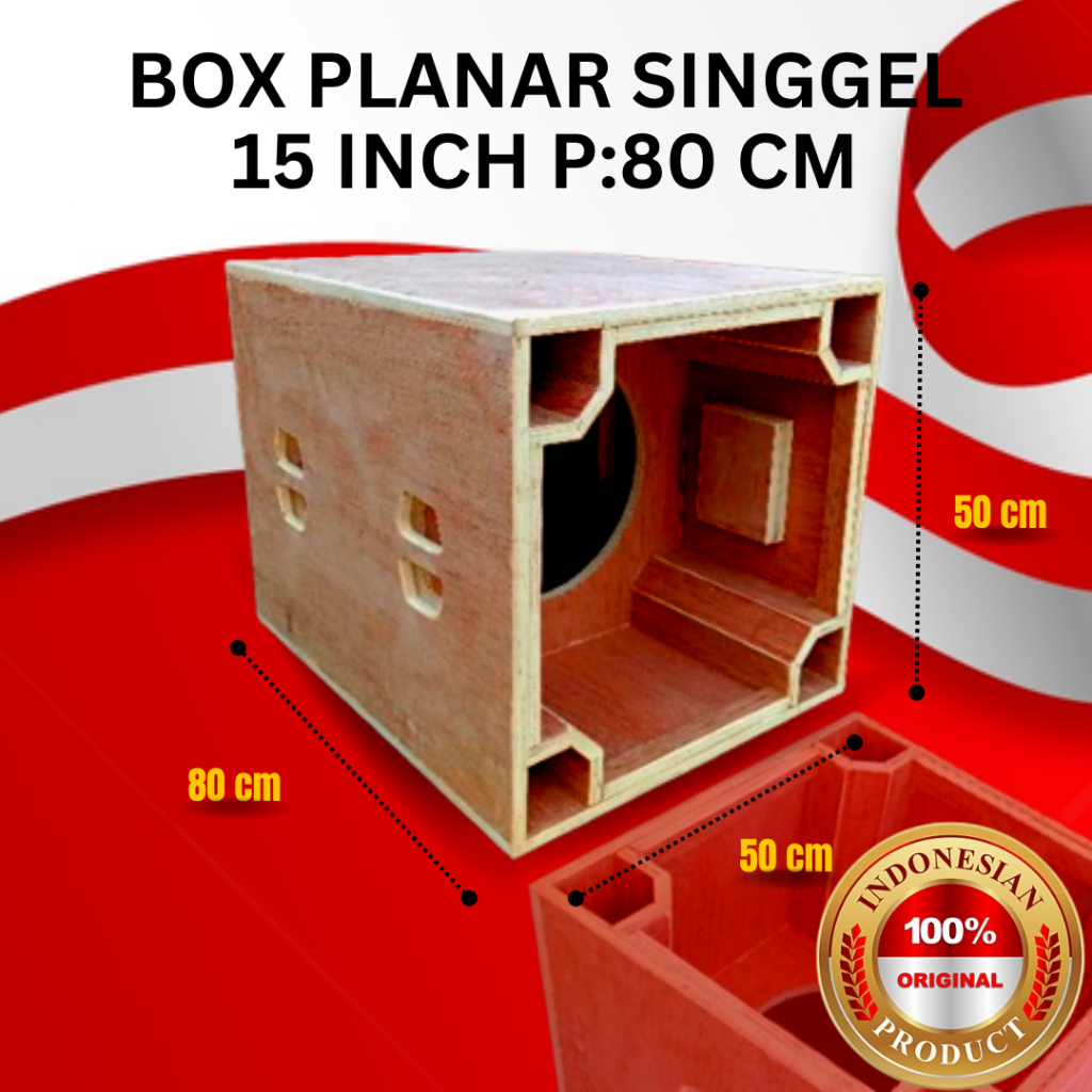 BOX AUDIO SOUND SYSTEM MODEL PLANAR 15 INCH TRIPLEK 18  MM PANJANG 80 CM