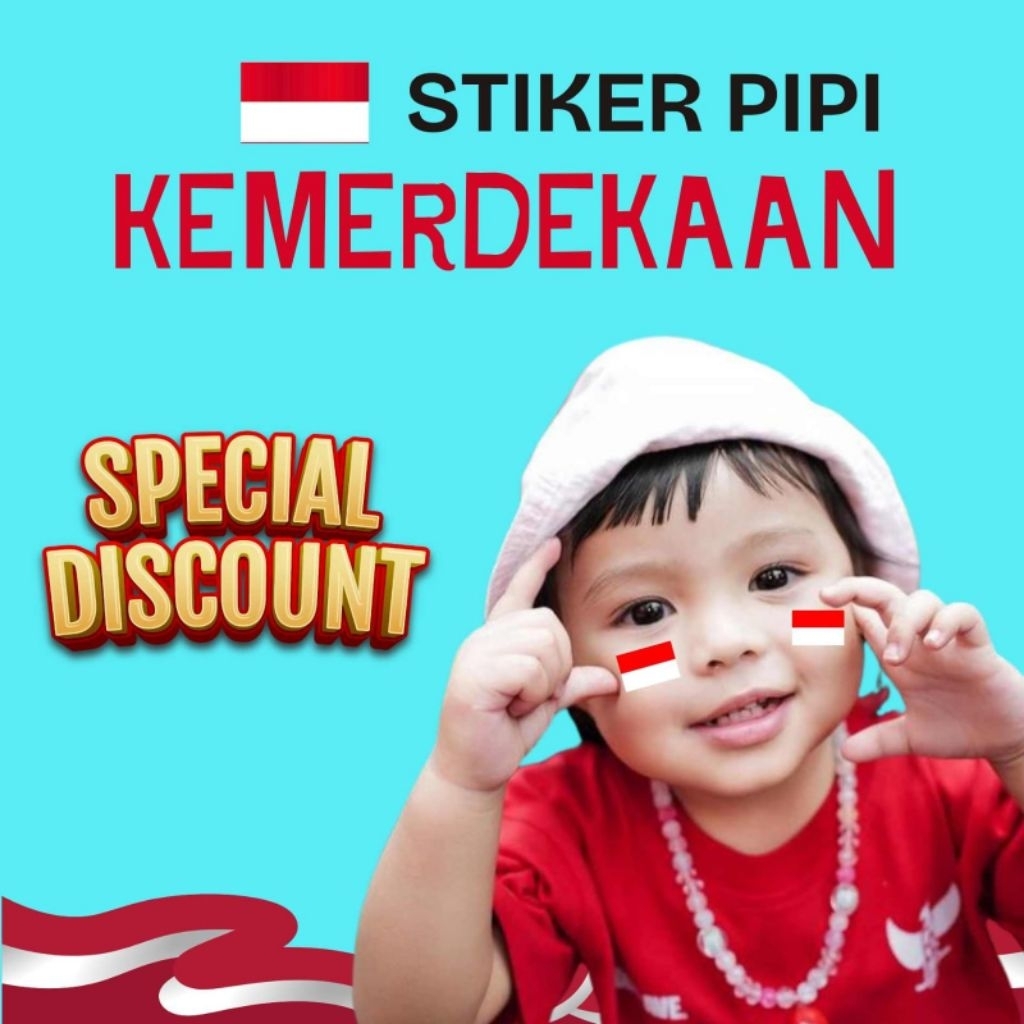 

stiker Pipi Bendera Merah Putih | Republik Indonesia 17 Agustus | stiker bendera