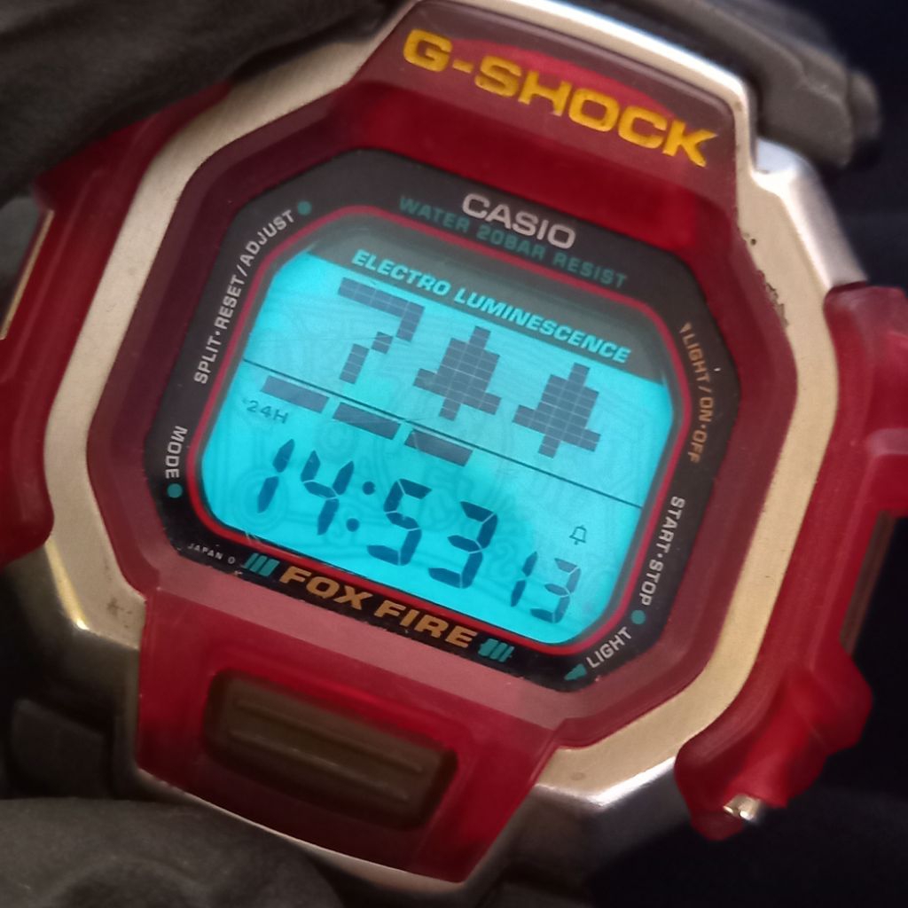 jj03297 jam tangan pria g shock dw 8120 gundam jackpot machine fox fire
