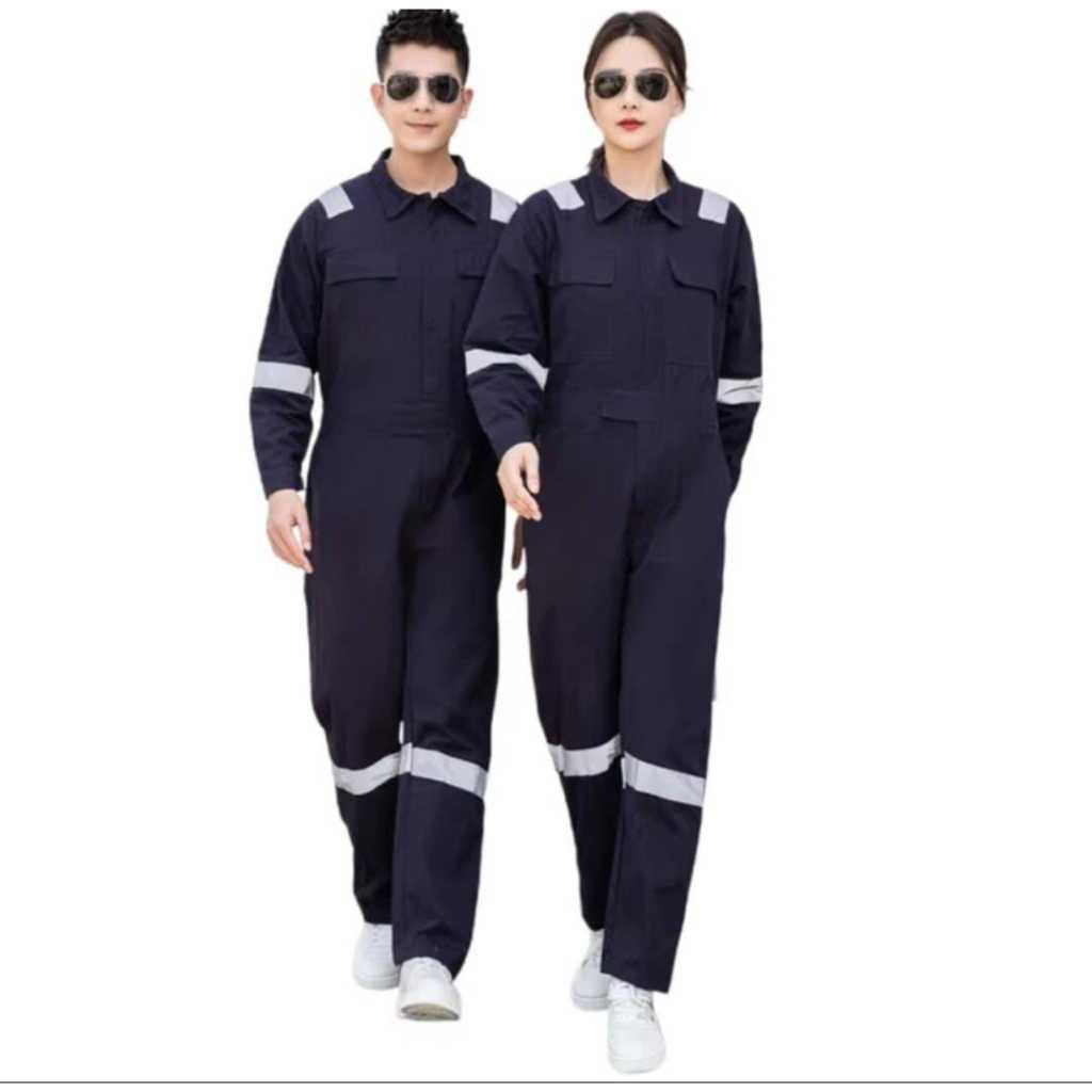 Baju Overall Wearpack Katelpak Safety Seragam Kerja Proyek Bengkel Dilengkapi Reflektor Scoutlight