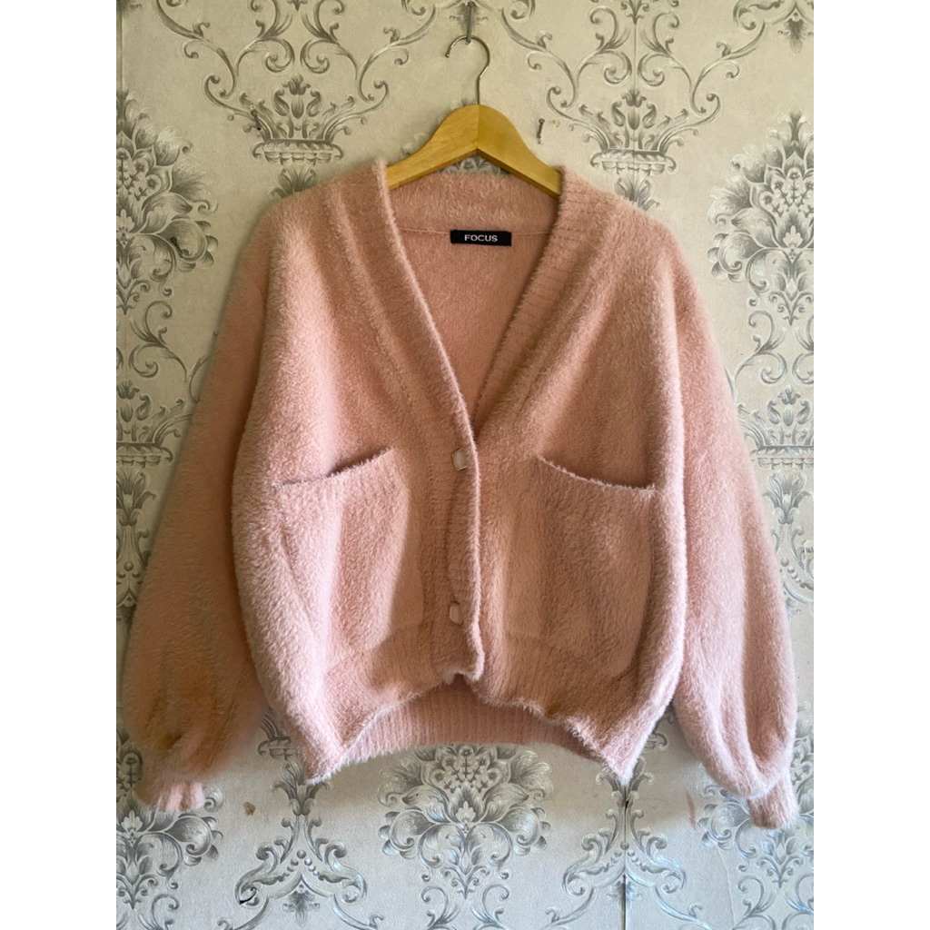 CARDIGAN FUZZY BULU IMPORT JAKET FUZZY BULU GEMOY
