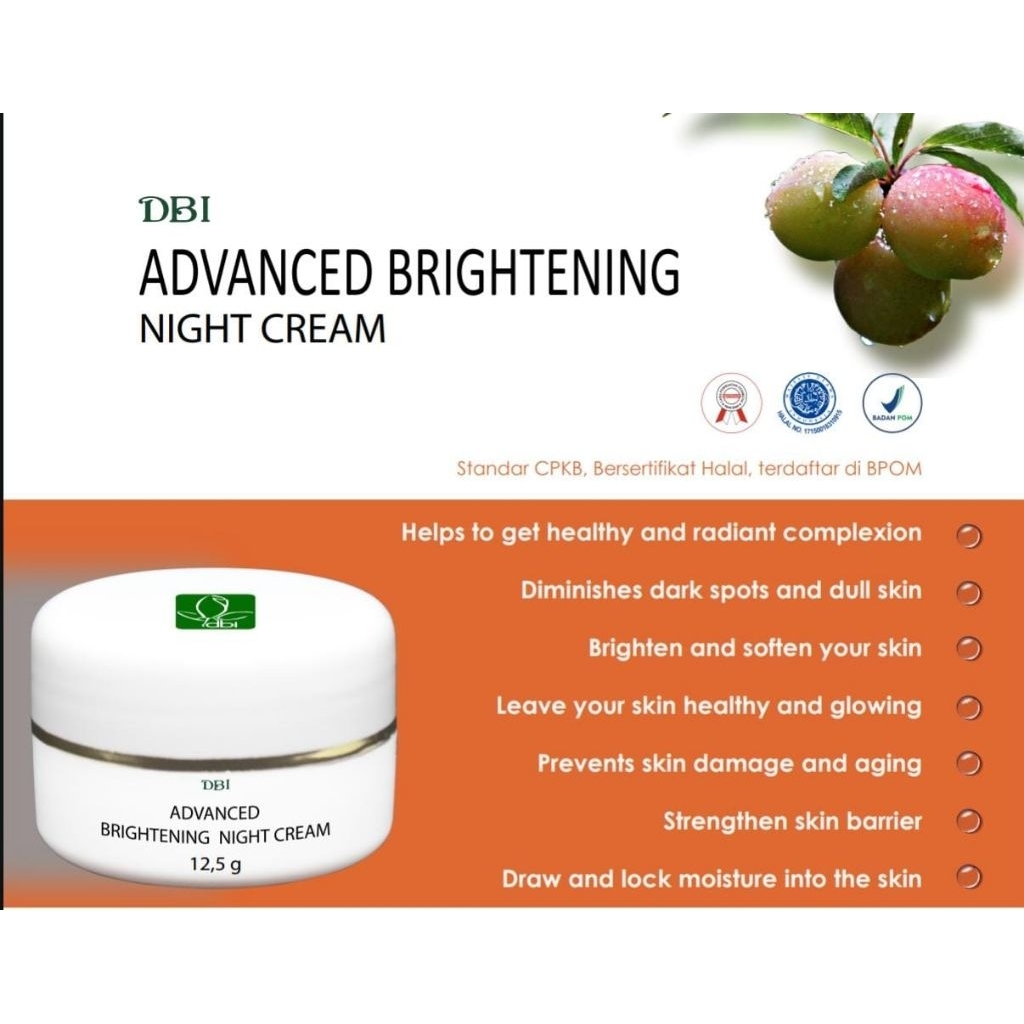DBI CREAM FLEK ADVANCE BRIGHTENING NIGHT CREAM 12.5 GRAM