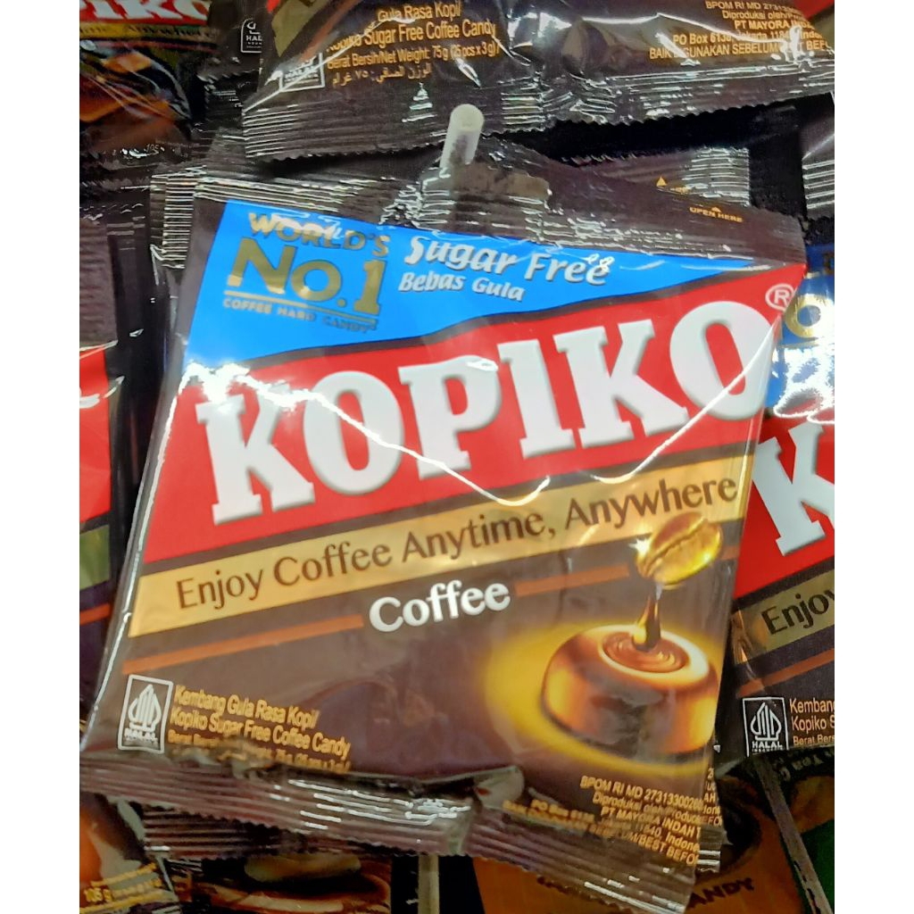 

Coffee Candy Sugar Free Kopiko Permen Kopi Bebas Gula Pack