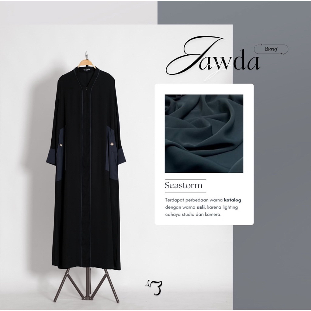 NEW WITH TAG BONAVISTA JAWDA ABAYA SEASTORM BONAVISTA THANIA ABAYA BLACK ABAYA THUBA ANTI UV HASNA A