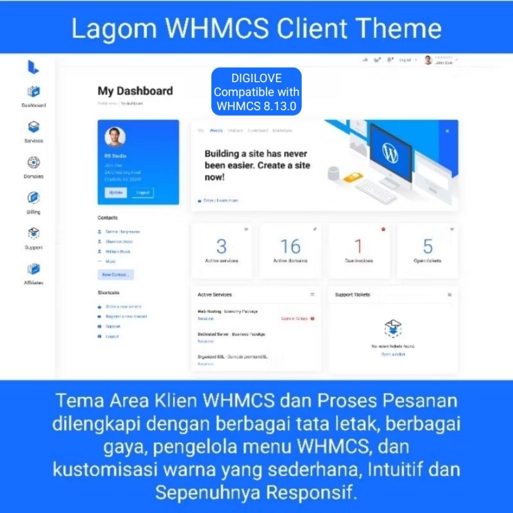 Lagom WHMCS Client Theme