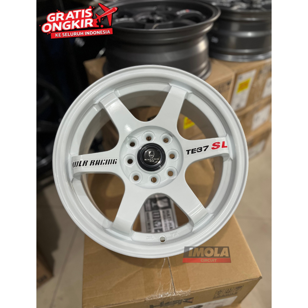 Velg Mobil Racing Te37 Ring 15 Putih HSR TL R15 White Avanza, Mobilio, Jazz, Yaris, Brio, Vios