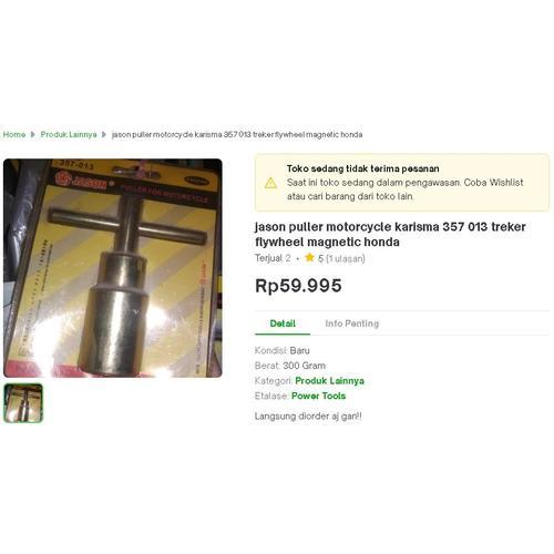 

jason puller motorcycle karisma 357 013 treker flywheel magnetic honda