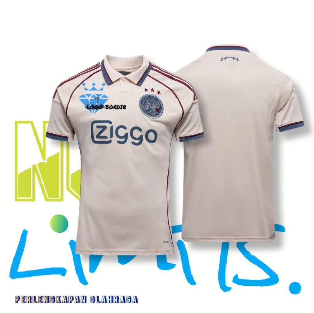 Jersey Bola Ajax 3rd 2025 2026 Grade Ori