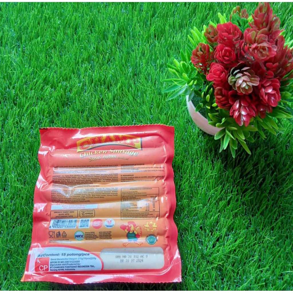 

Champ Sosis Chiken Ayam kombinasi 375grm Zabir Frozen Food