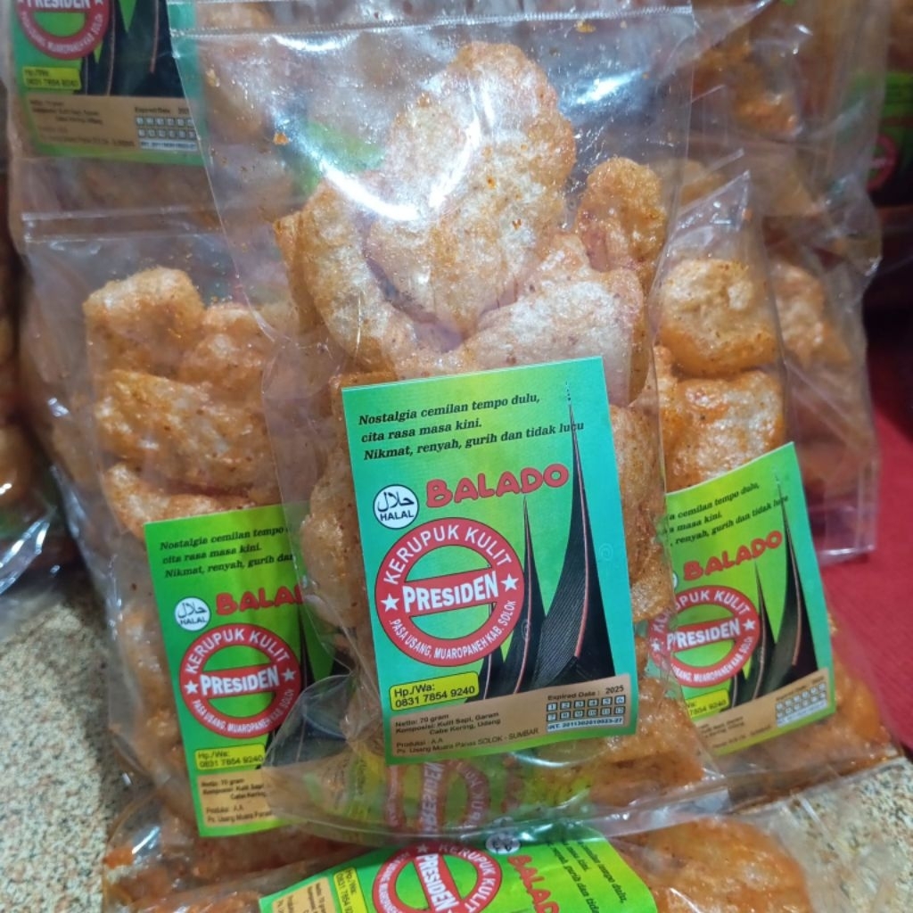 

kerupuk kulit siap saji asli solok sumatera barat 250 gr