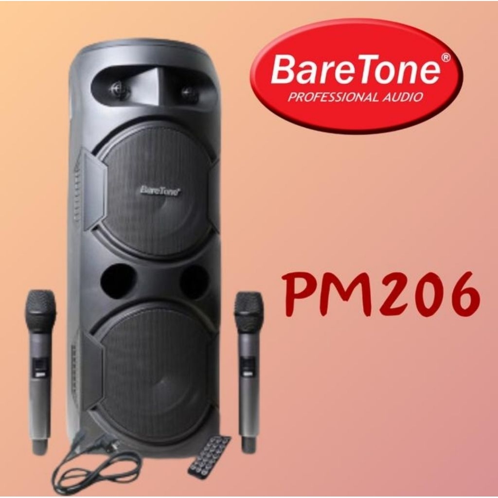 Speaker aktif portable baretone pm206 pm 206 original resmi baru