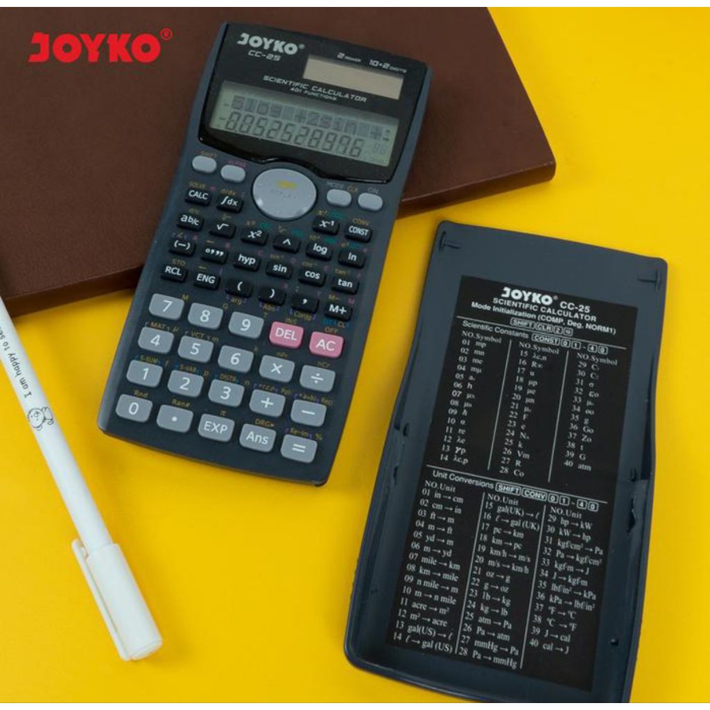 

Scientific Calculator / Kalkulator Ilmu Pasti Joyko CC-25 Yang Bisa Diprogram Dan Memiliki 401 Fungsi