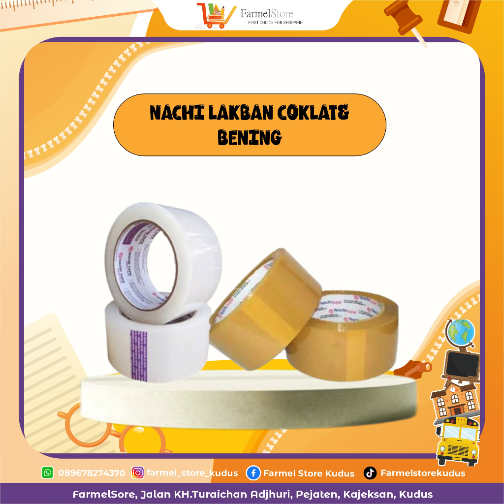 

Nachi Lakban Coklat & Bening