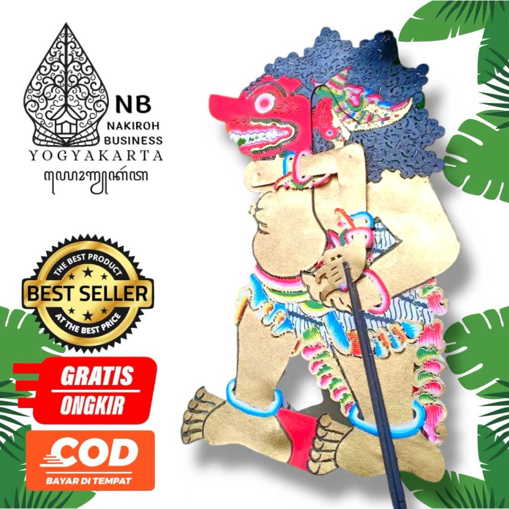 NAKIROHBUSINESS Wayang Kulit Buto Begal Murah / Buto Begal Wayang Kulit Standar Dalang