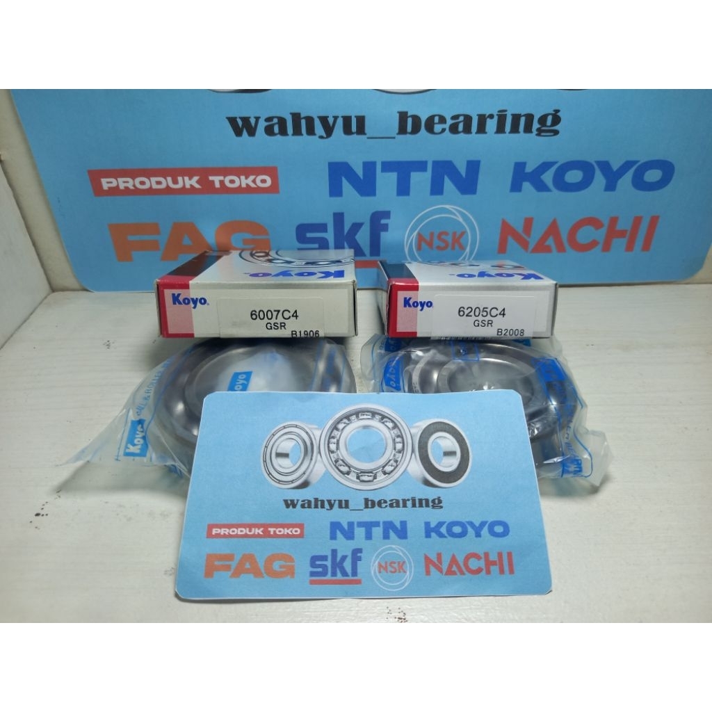 Bearing High Speed 6205 C4 + 6007 C4 Koyo Set Kruk As Beat Shogun Smash Original Japan