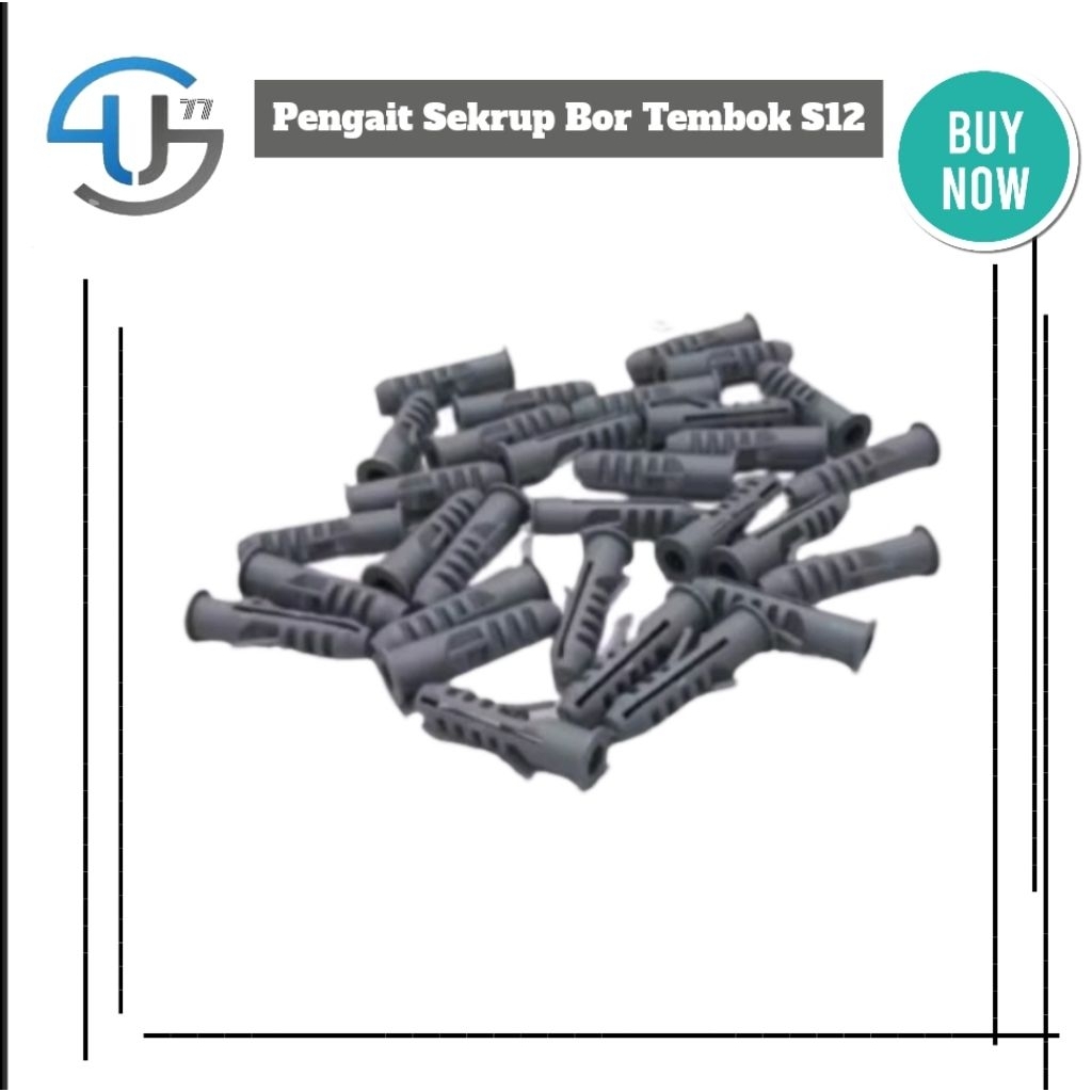 Pengait Sekrup Bor Tembok Baut Tembok S12 Expander By Toko Haji Usman