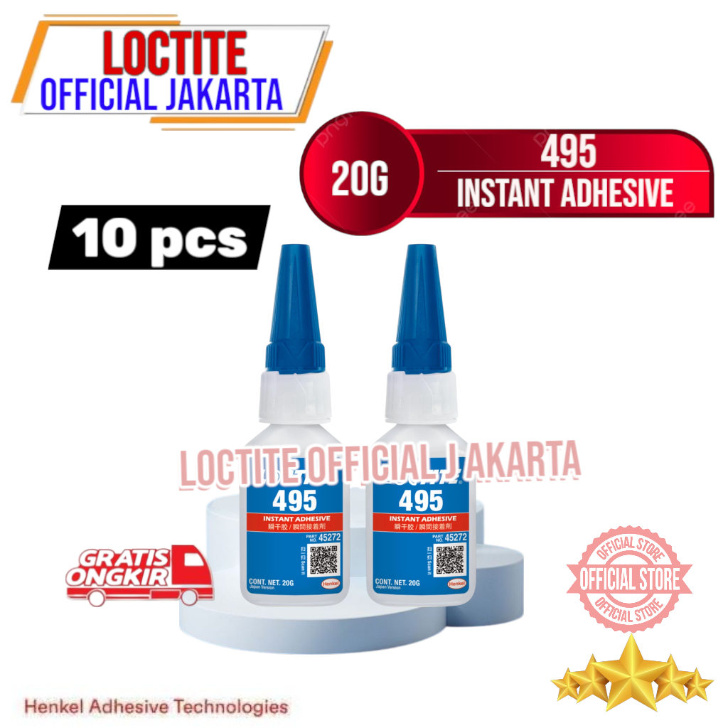 

(10PCS) LEM 495 Instant Adhesive Lem Instan Lem Super Glue 20 gr Lem 495 10 Pcs / 10 Botol