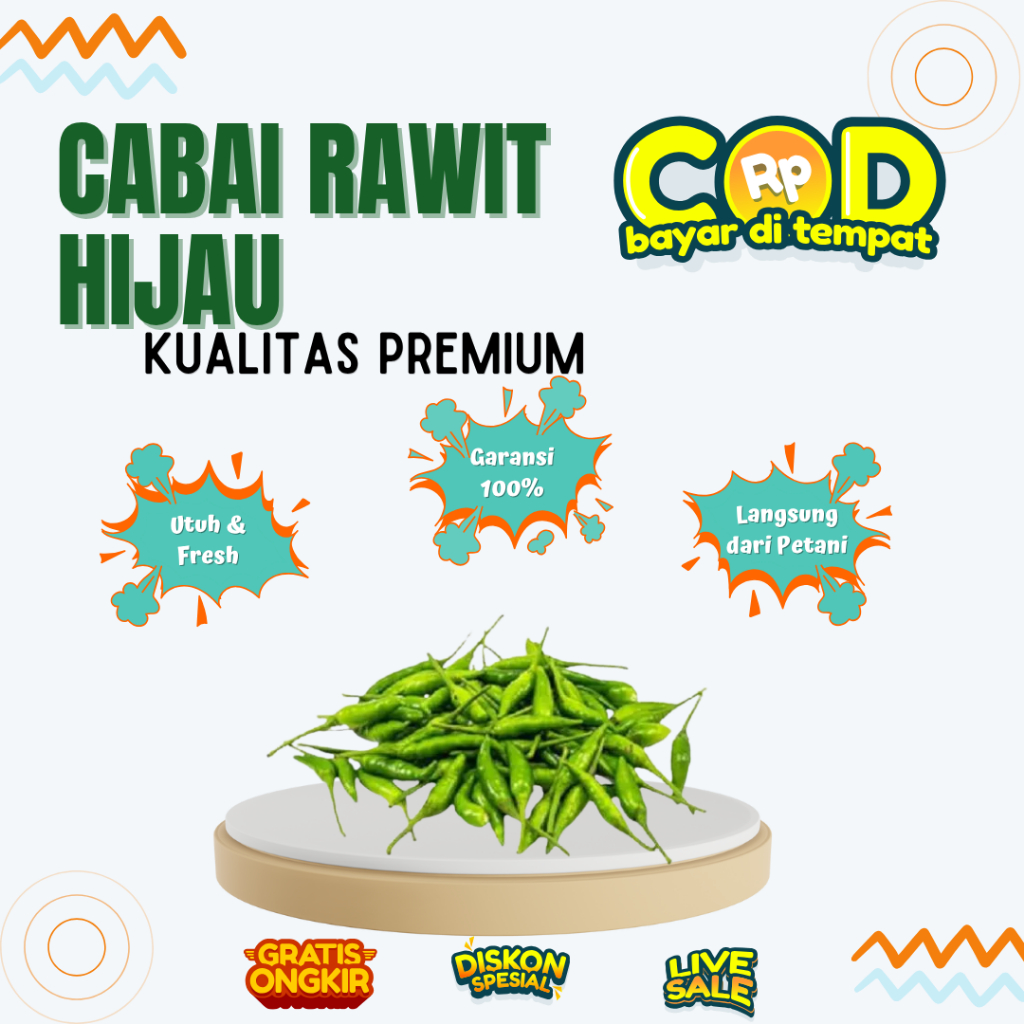 

Cabai Rawit Hijau Kualitas Premium - Utuh Fresh Garansi 100% Langsung dari Petani