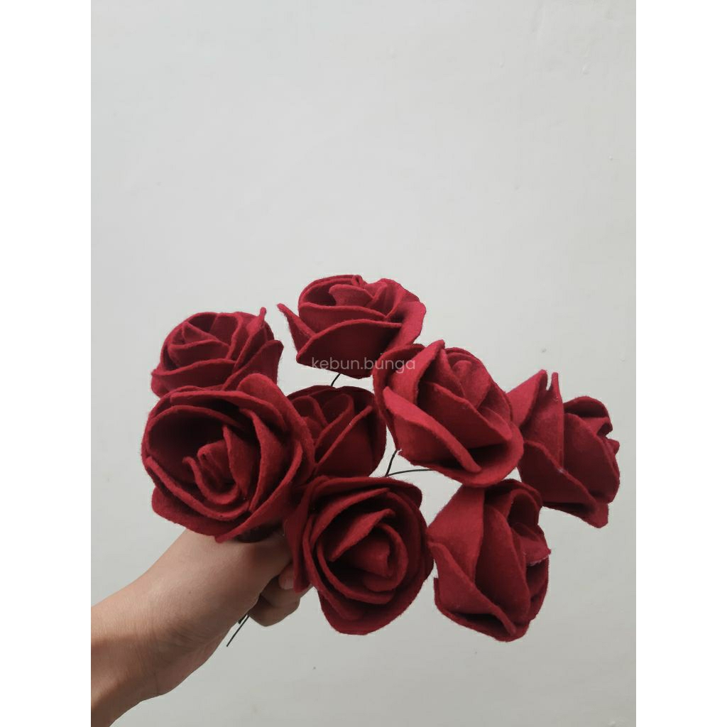 MAWAR FLANEL | BUKET BUNGA FLANEL | MAWAR ARTIFICIAL