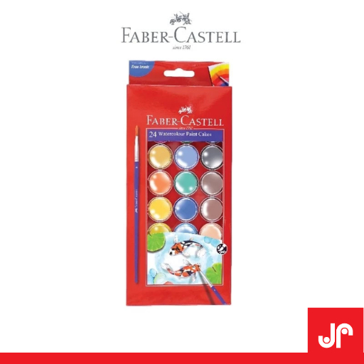 

FABER CASTELL WATERCOLOUR CAKE 24 COLOR / CAT AIR 24 WARNA / WATER COLOR BLOKS
