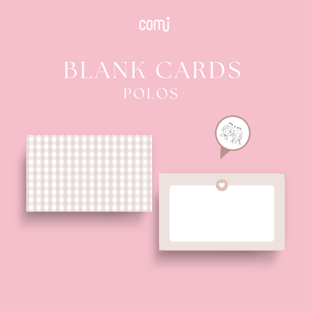 

Blank Cards - Kartu Ucapan Aesthetic - Kartu Ucapan - Greeting Cards Polos - Comi Official Store