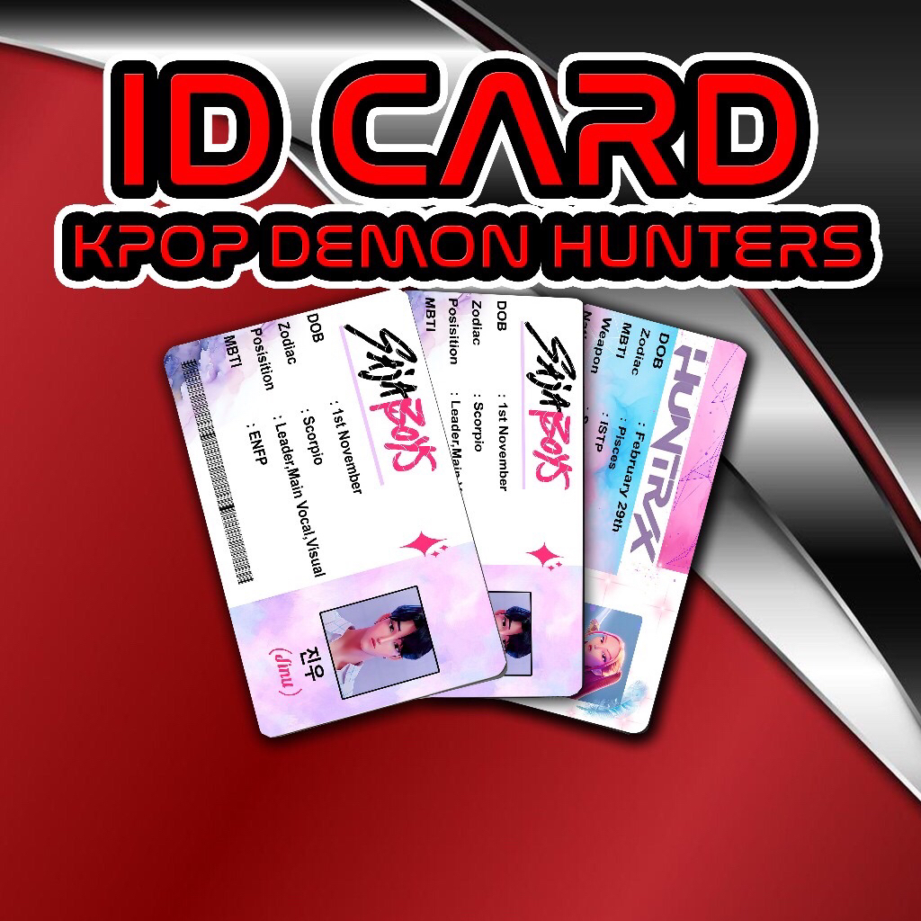 

ID card pvc jinu saja boys kpop demon hunters high quality