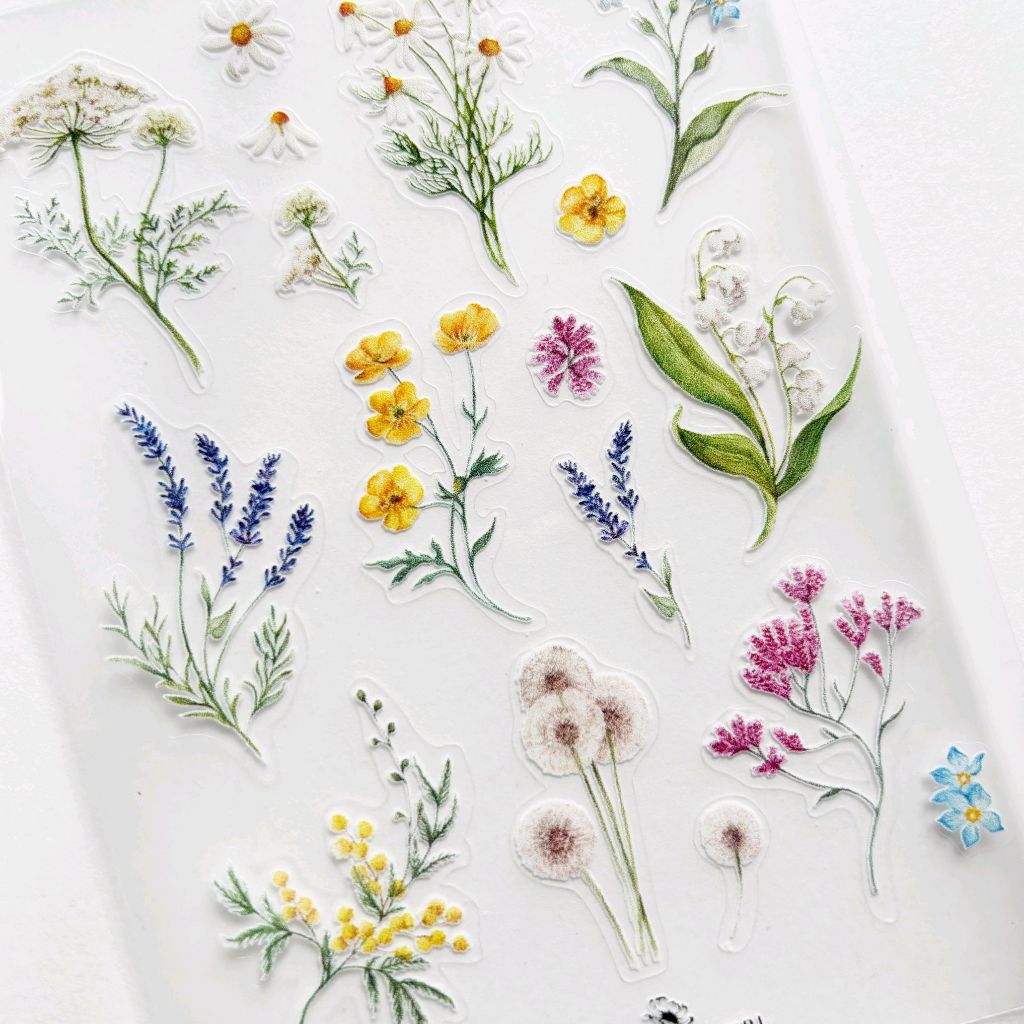 

Wildflower Transparent Stickers (A6 size)