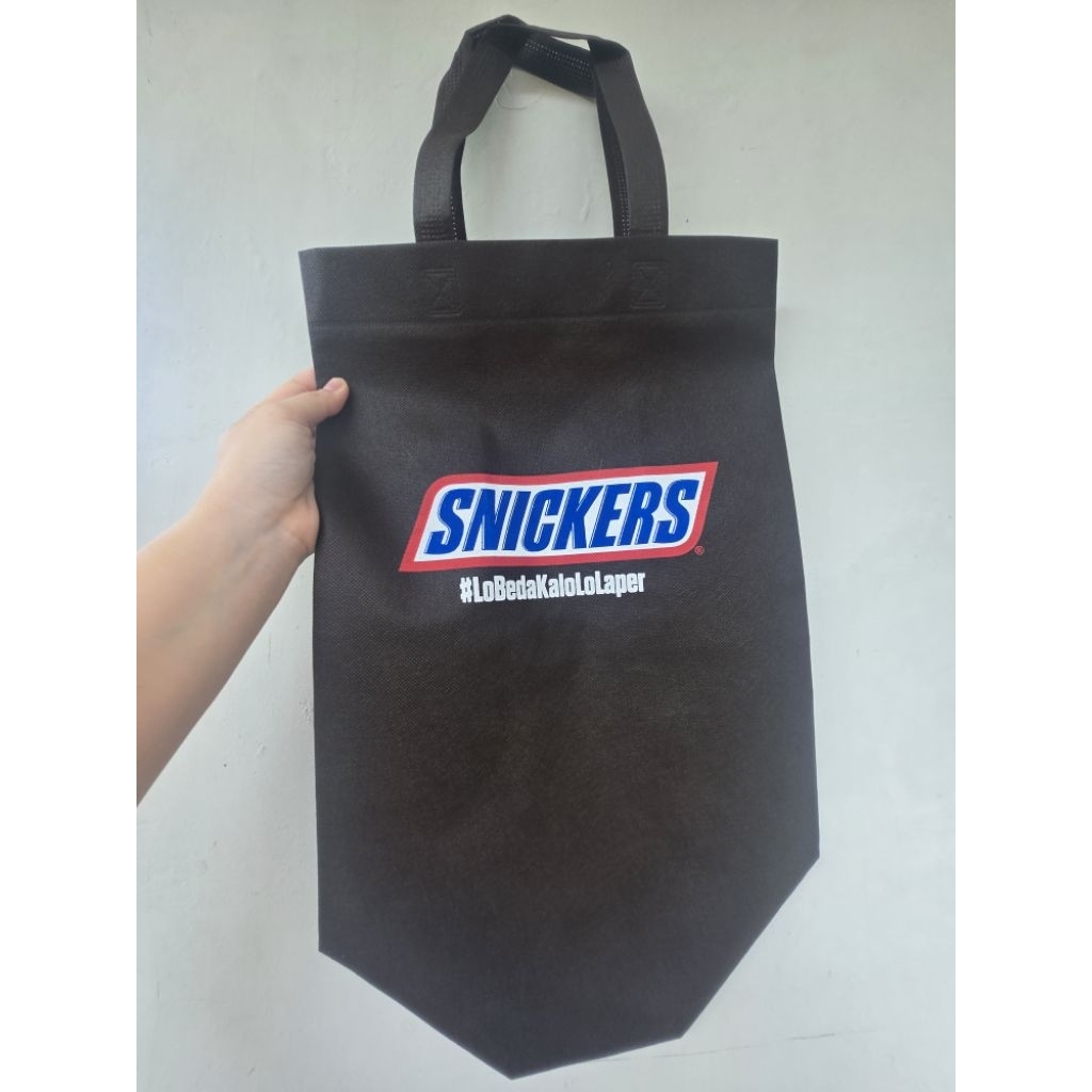 

[READY STOCK] Tote Bag Kantong Tas Snickers Warna Coklat