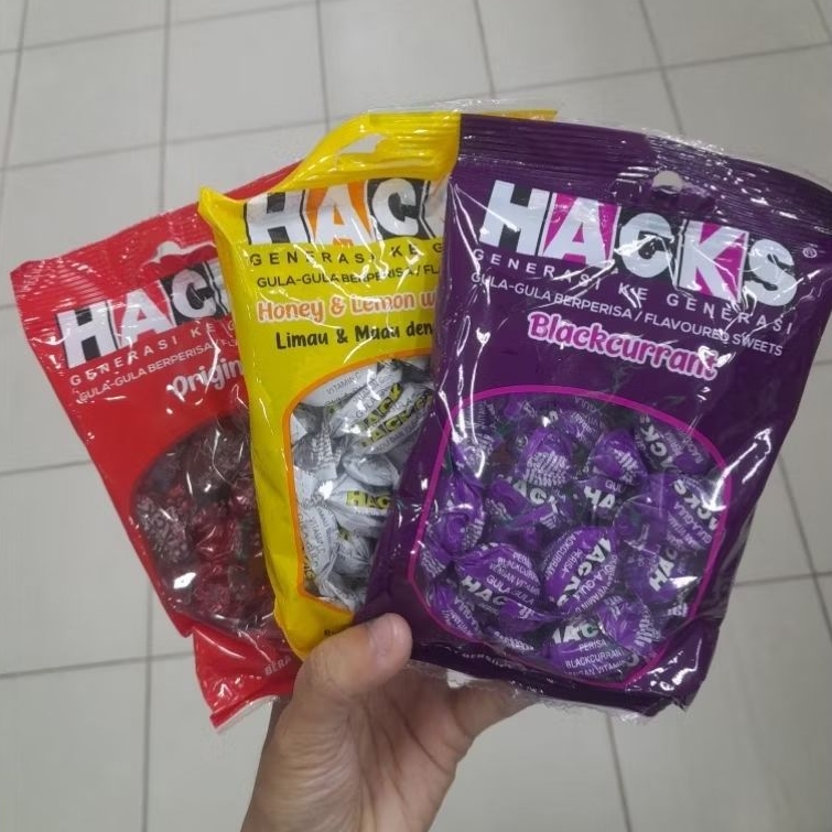 

Hacks candy permen rasa ORIGINAL / HONEY LEMON / BLACKCURRANT 100gr