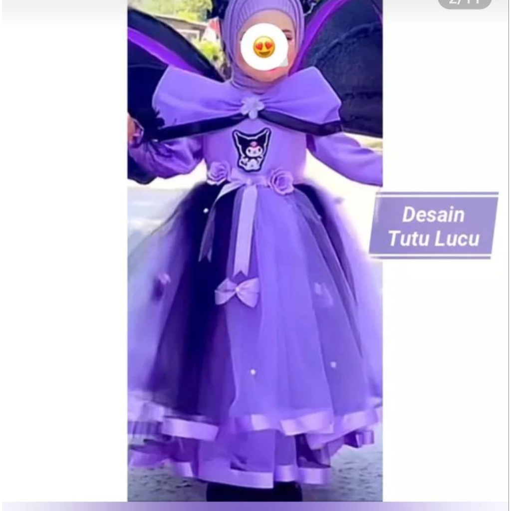 Baju Kuromi Bahan Plastik Kresek Kostum Karnaval