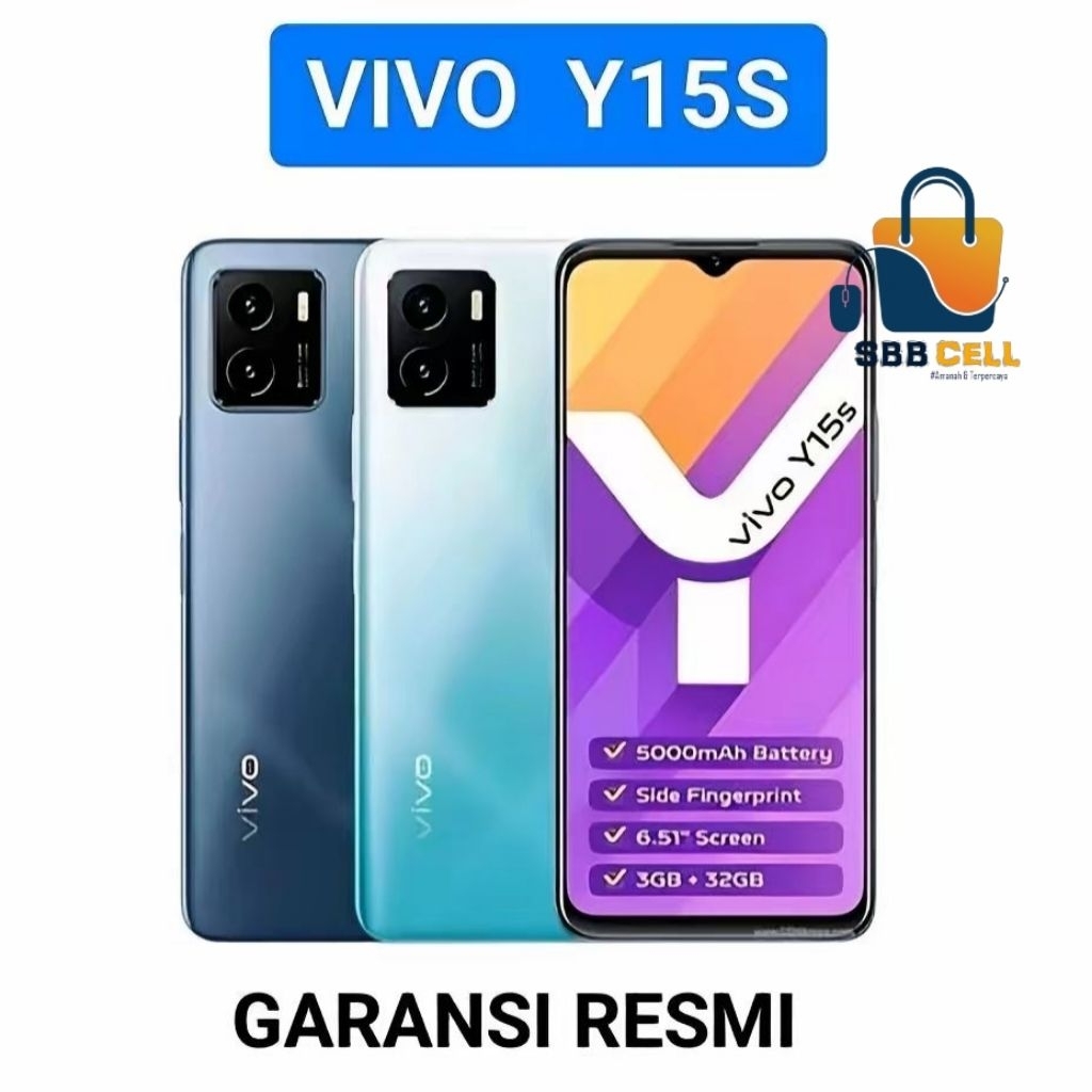 HP VIVO Y15S 3/64 GB - VIVO Y 15 S RAM 3GB ROM 64GB GARANSI RESMI