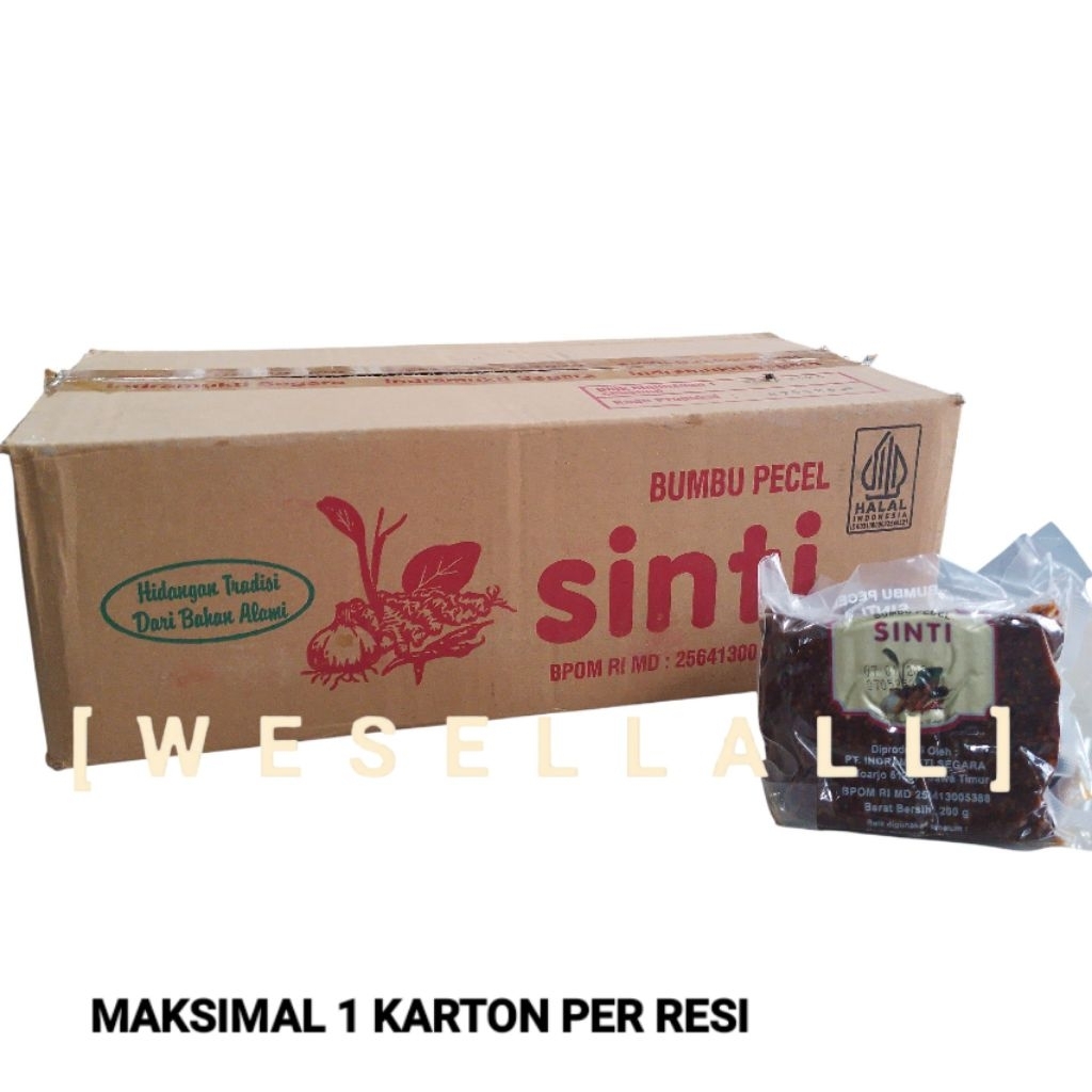 

Sinti Bumbu Pecel PER KARTON Isi 30 Pcs @ 200 gr | 0011MPC