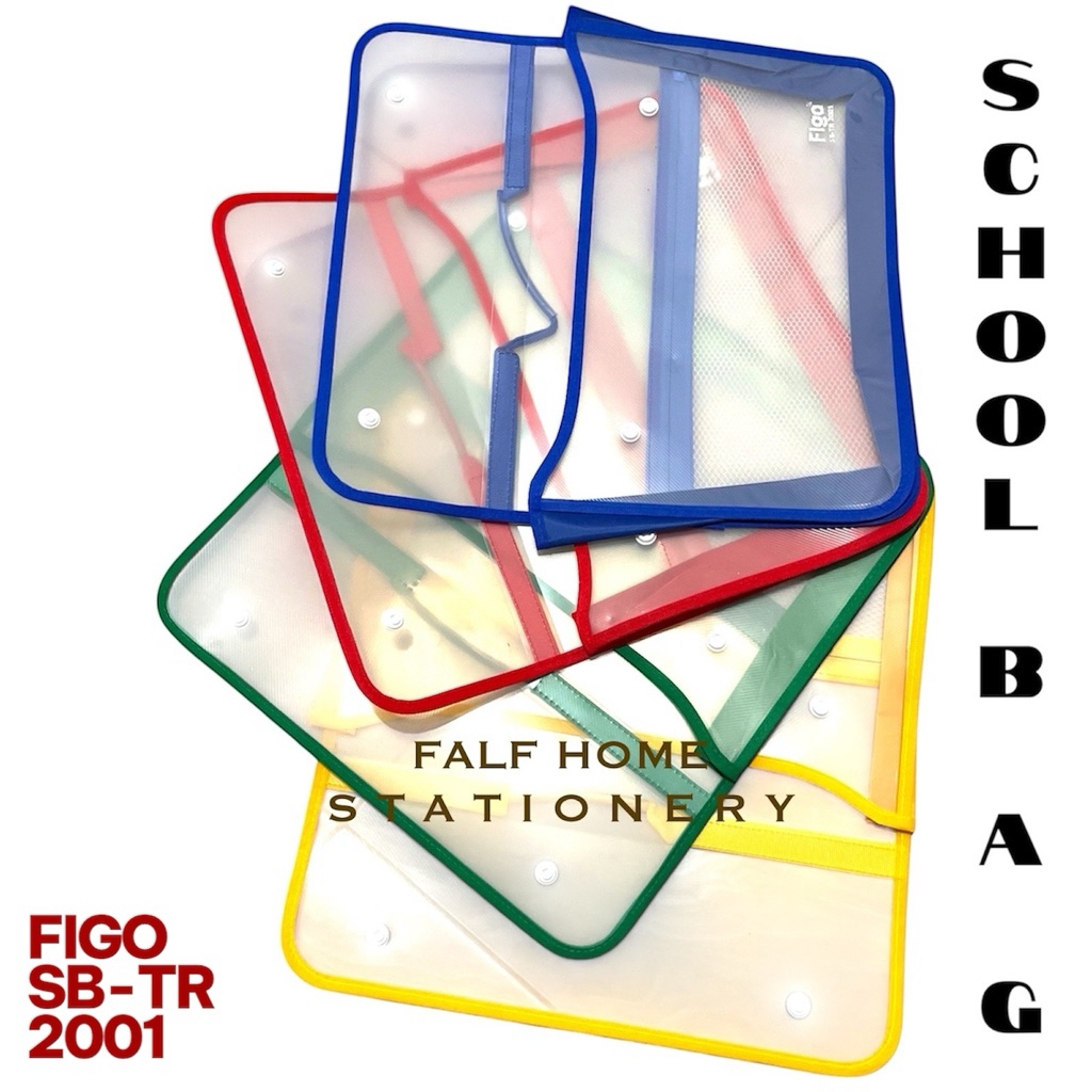 

Falfhome FIGO SB-TR 2001 Folder School Bag Map Zipper Folio / Folder Kancing Tas Jinjing Alat Kantor