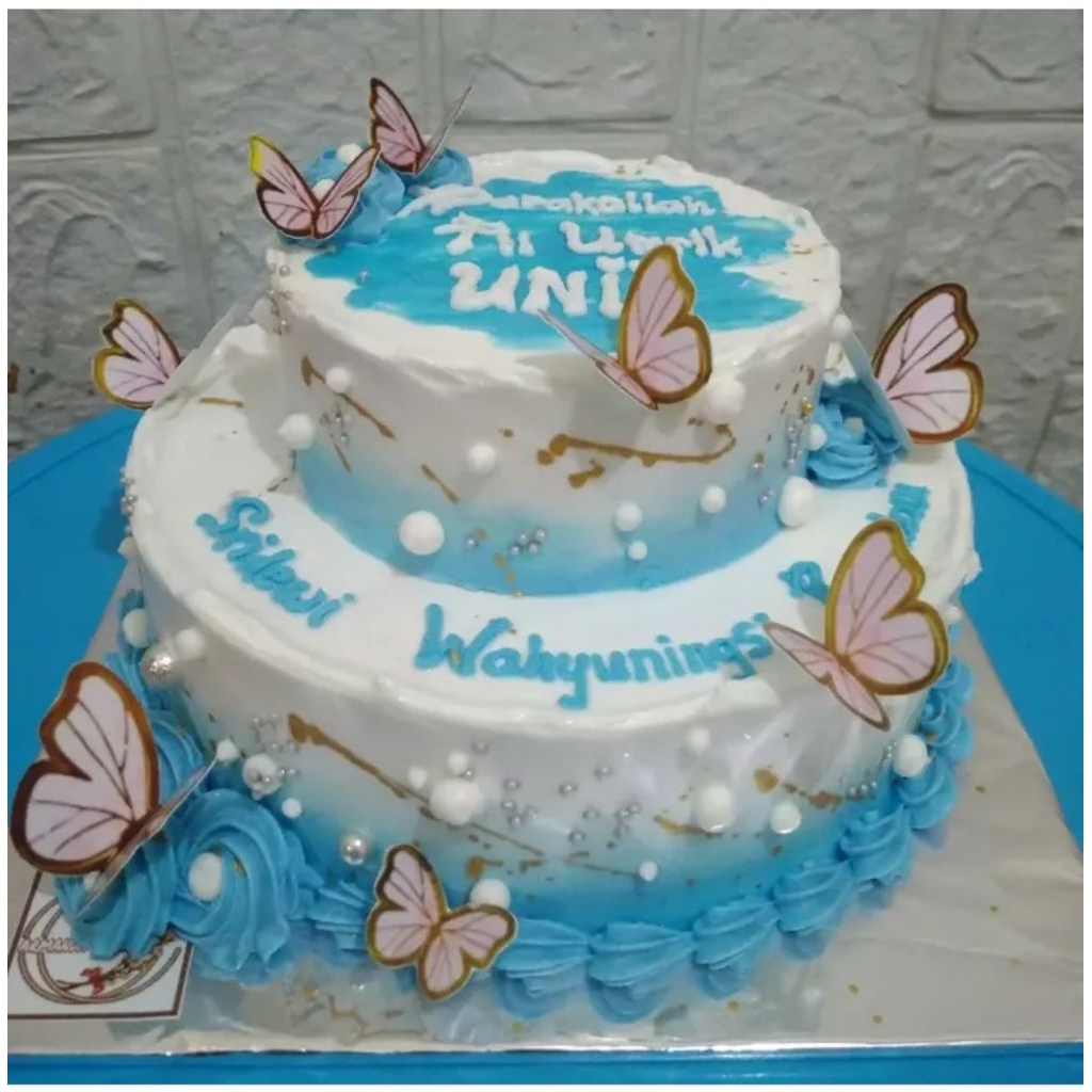 

Kue kupu-kupu kue romantis Korean (16cm&10cm)