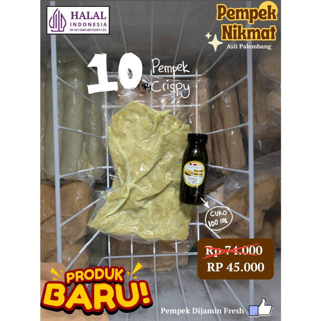 

10 Pempek Crispy + cuko 100 ml - Asli Palembang [Pempek NikMat]