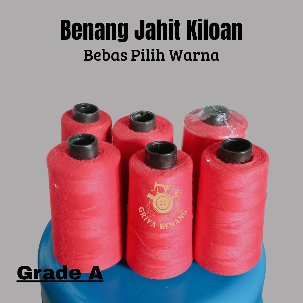 Benang Jahit 1Kilo Grade A Cocok untuk segala jenis pakaian.