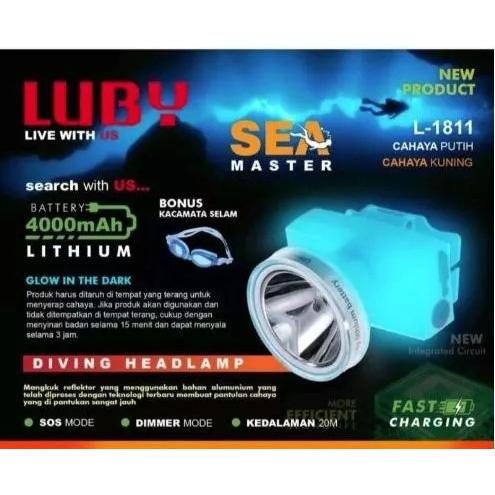 COD Senter Kepala Luby L-1511L 10 Watt & L-1512L 10 Watt &  L-1516L 20Watt & L-1811L 40 Watt - Bater