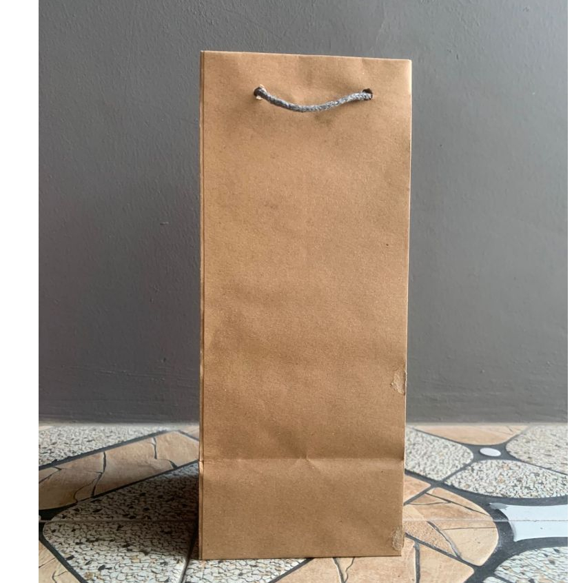 Paper bag polos coklat / Paperbag murah / Tas Kertas Kotak Botol souvenir