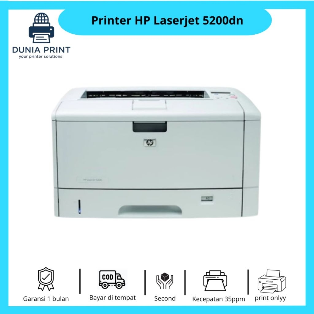 Printer Hp LaserJet 5200dn A3 printer a3 monokrom printer a3 bekaa