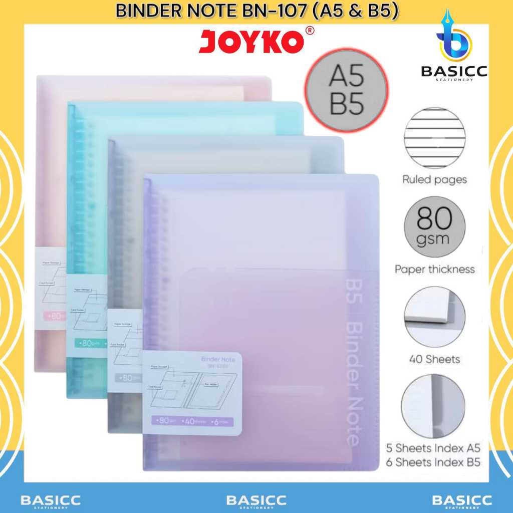 

Joyko Binder Note BN-107 A5~B5 @1 Pcs