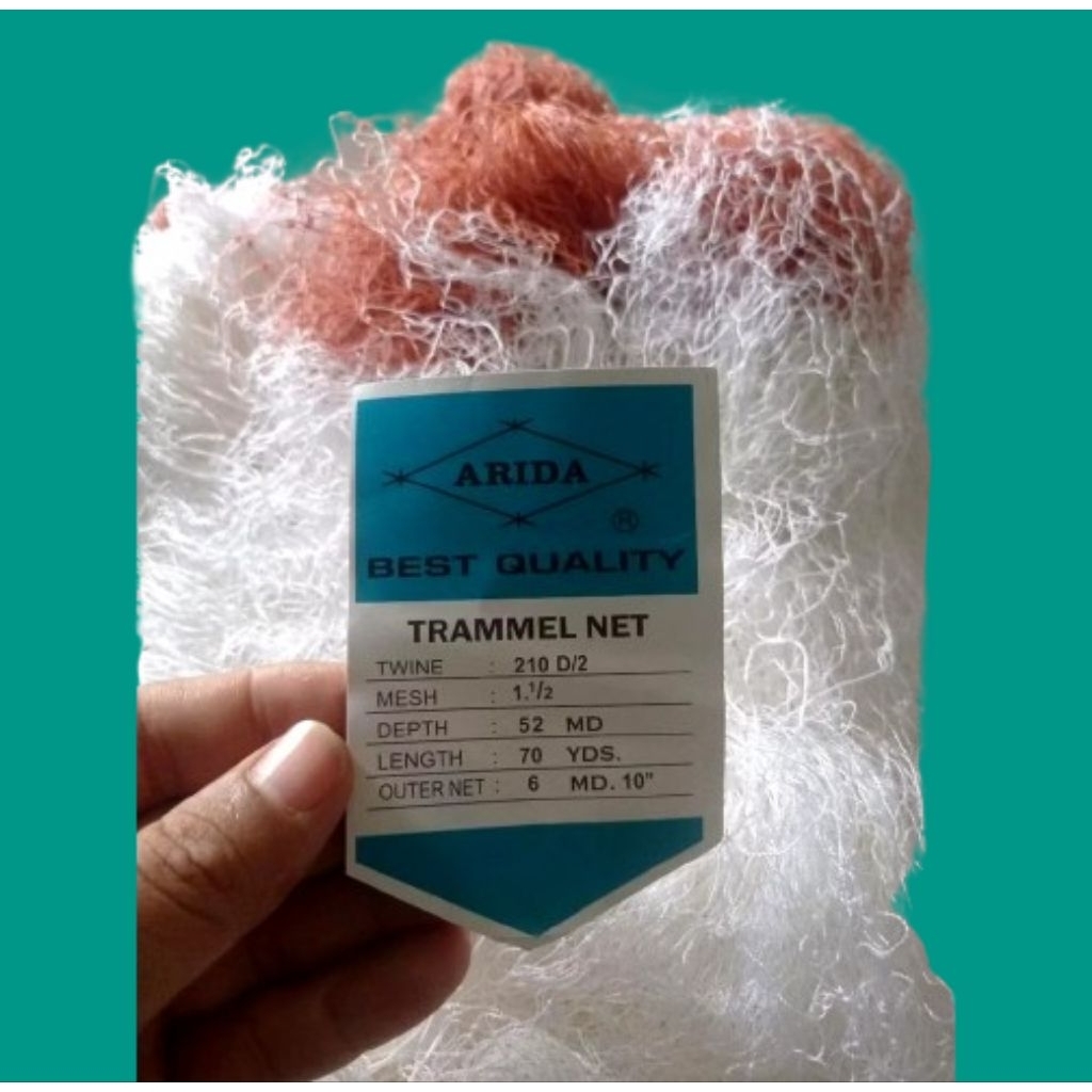 jaring udang 3 lapis arida luar dalam nilon jaring kantong jaring ikan arida jaring udang laut