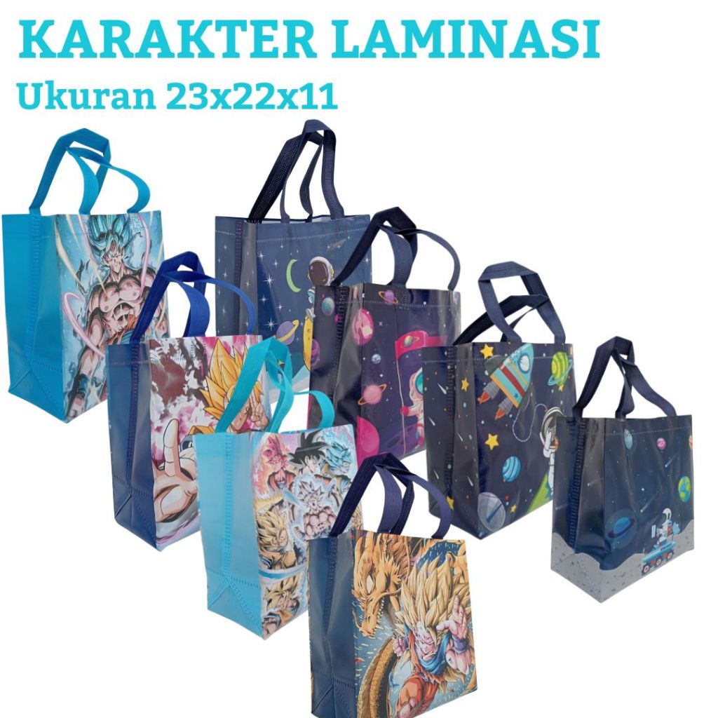 

Tas Karakter Ulan Tahun Ukuran 23x11x22 Isi 1pcs Tas Goodiebag,Tas BelanjaTas Sovenir bahan Laminasi