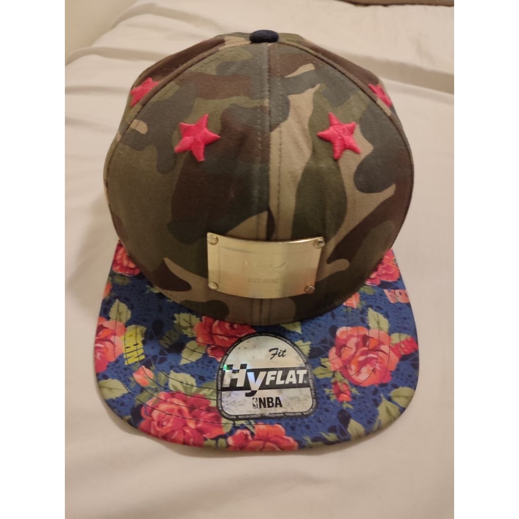 topi NBA camo hyflat logo besi