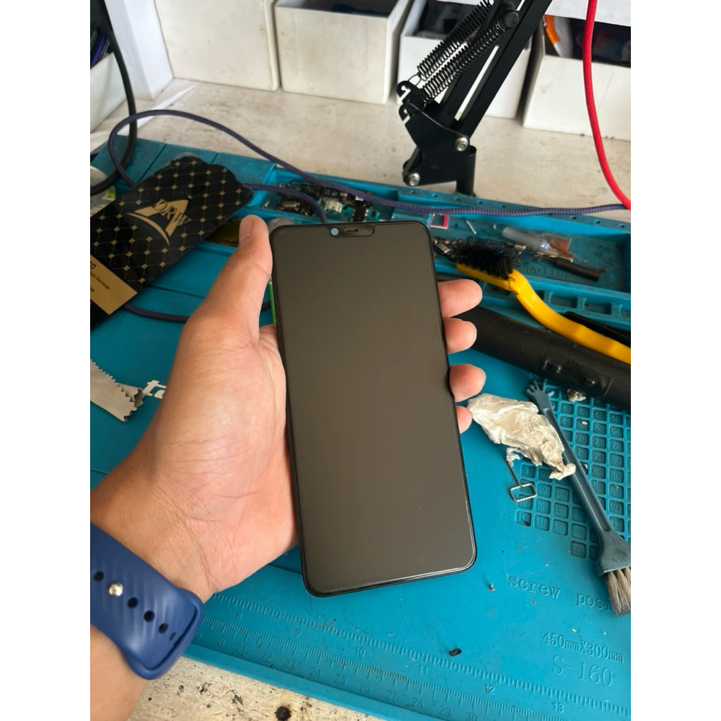 Lcd oppo a3s plus frame original copotan tested bergaransi